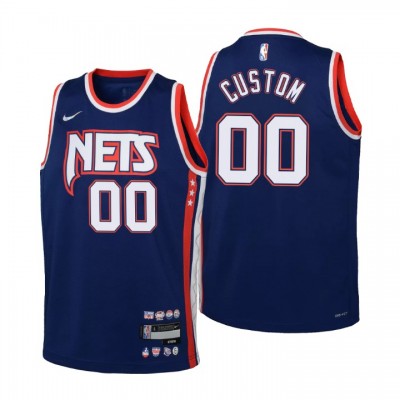 Brooklyn Nets Custom Youth Nike Navy 202122 Swingman Jersey City Edition